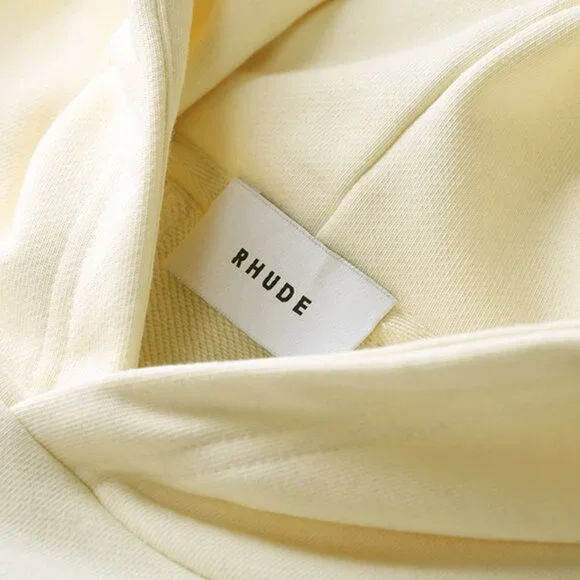Rhude Beige Circuit Logo Graphic Print Hoodie Sweatshirts & Hoodies